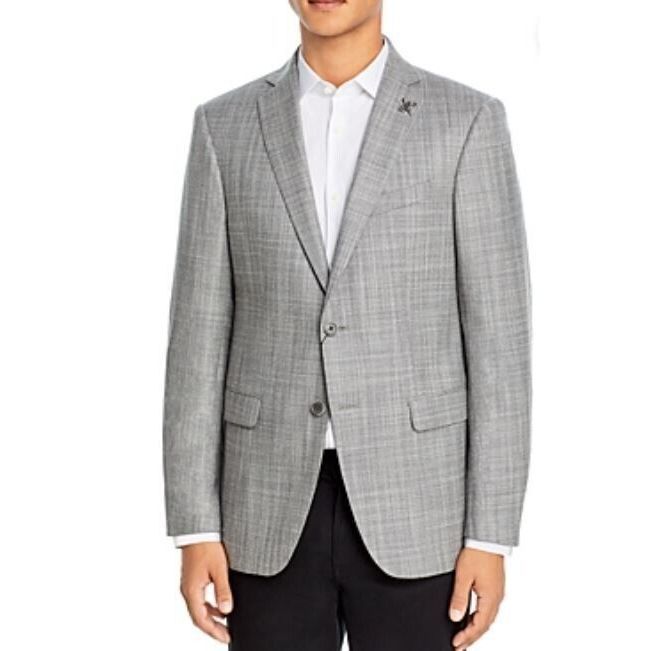 John Varvatos Star Usa Blecker Basketweave Slim Fit Jacket Sport Coat 46 R 46r
